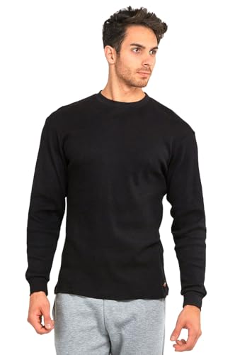 Knocker Men's Mid Weight Waffle Thermal Shirt (S, Black) at Amazon